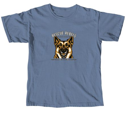 From Rescue to Foster to Adoption, a Blue Jean Comfort Colors Unisex Tee