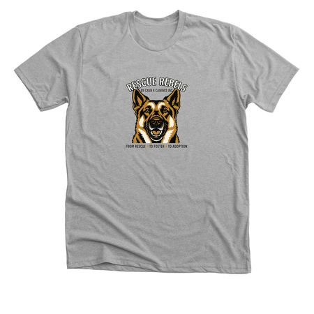 From Rescue to Foster to Adoption, a Athletic Heather Premium Unisex Tee