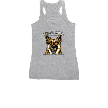 From Rescue to Foster to Adoption, a Athletic Heather Women's Racerback