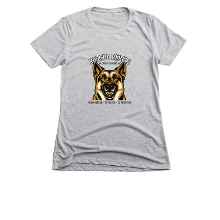 From Rescue to Foster to Adoption, a Dark Heather Grey Women's Slim Fit Tee