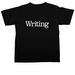 Reading & Writing, a Black Comfort Colors Unisex Tee (back-view)