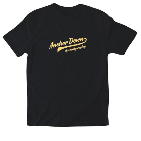 Anchor Down Design, a Black Softstyle Cotton Tee