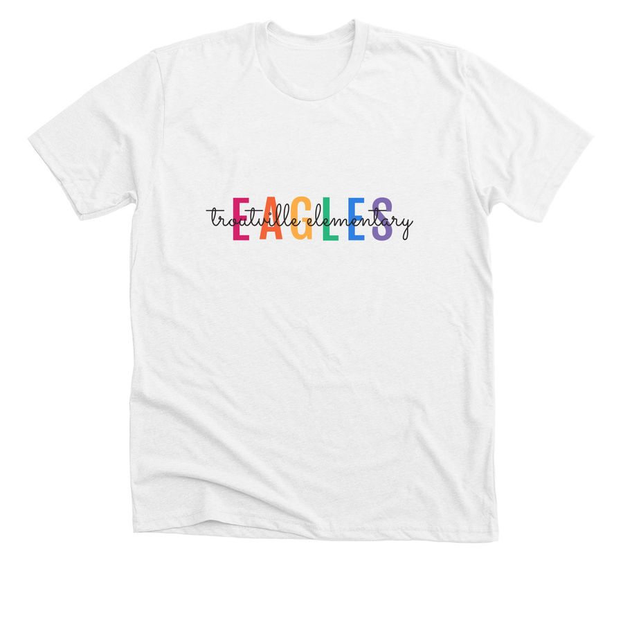 Rainbow Eagles, a Solid White Blend Premium Unisex Tee