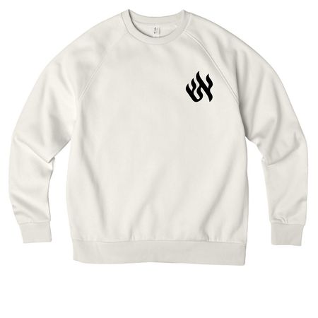 Flame Crewneck, a White Sand Allmade Organic CVC Crewneck Sweatshirt
