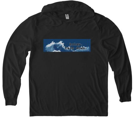 holay. calm down. apparel, a Space Black Allmade Eco Triblend Hoodie Tee