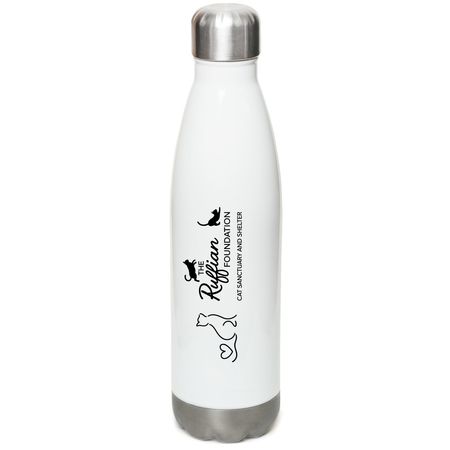 Hydrate with Purpose ?, a White Stainless Steel Water Bottle