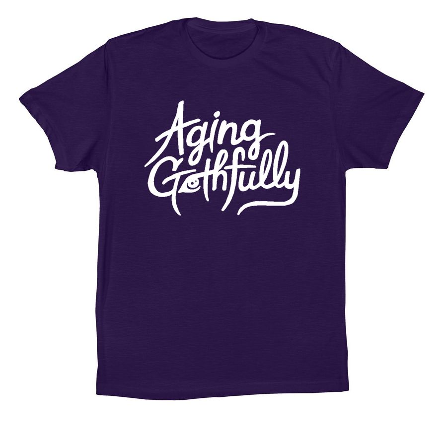 Aging Gothfully (Dark), a Team Purple Premium Cotton Tee