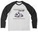 Mr. Pretzel, a Space Black/ Bright White Allmade Eco Triblend Colorblock Raglan Long Sleeve Tee