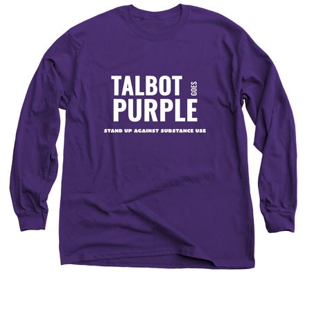 Talbot Goes Purple, a Purple Classic Long Sleeve Tee