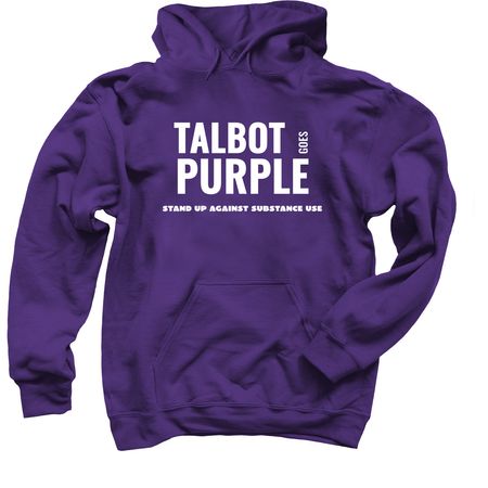 Talbot Goes Purple, a Purple Pullover Hoodie