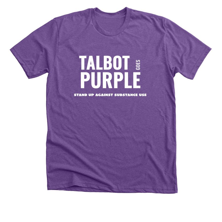Talbot Goes Purple, a Heather Team Purple Premium Unisex Tee