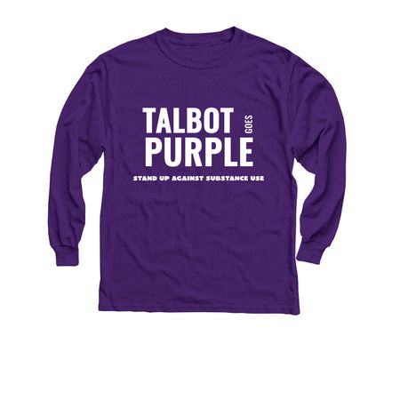 Talbot Goes Purple, a Purple Youth Long Sleeve Tee