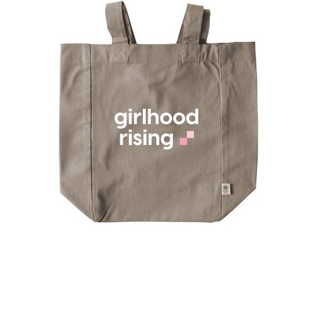 Girlhood Rising Tote Bag, a Pumice Recycled Cotton Tote Bag