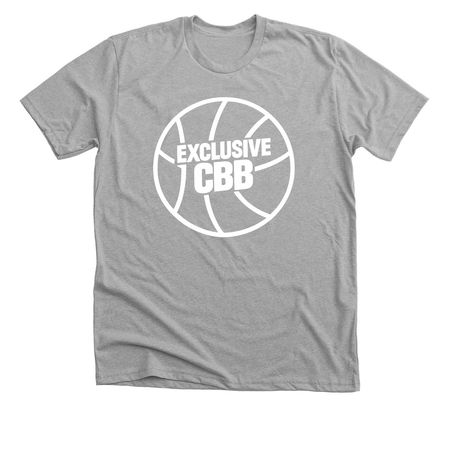 CBB>NBA White Logo, a Athletic Heather Premium Unisex Tee