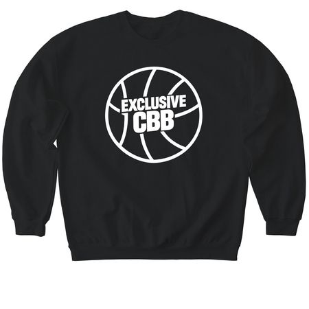 CBB>NBA White Logo, a Black Softstyle Crewneck Sweatshirt
