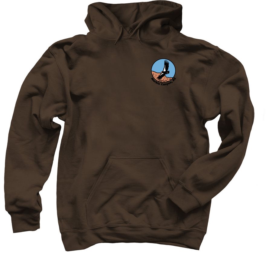 Black Rosy-Finch, a Dark Chocolate Pullover Hoodie