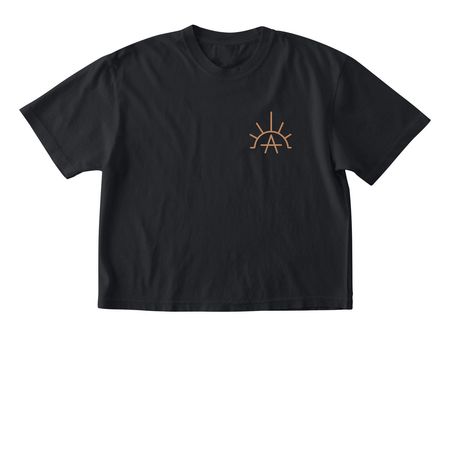 Andrea Hurd Equine Apparel&nbsp;, a Black Comfort Colors Boxy Tee (back-view)
