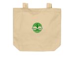 Spring Forest Tote Bags, a Oyster Organic Cotton Tote Bag (back-view)