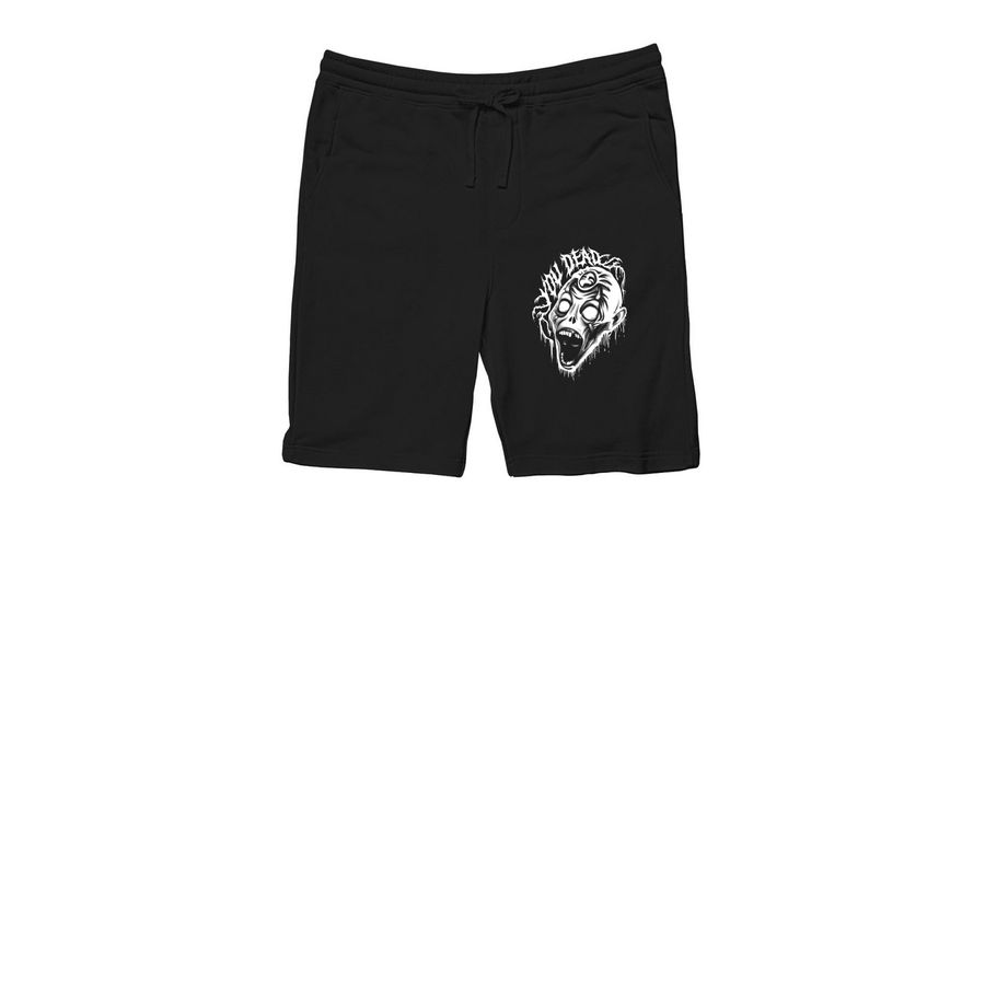 YOU DEAD SHORTS!, a Black Midweight Fleece Shorts