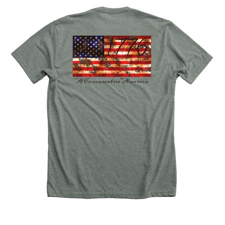 Independence Shirts, a Deep Heather Premium Unisex Tee (back-view)