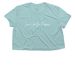 NEW! Live Life On Purpose text shirts, a Dusty Blue Women?s Flowy Cropped Tee