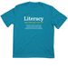 Performance shirts: Literacy, a Atomic Blue Classic Performance Tee