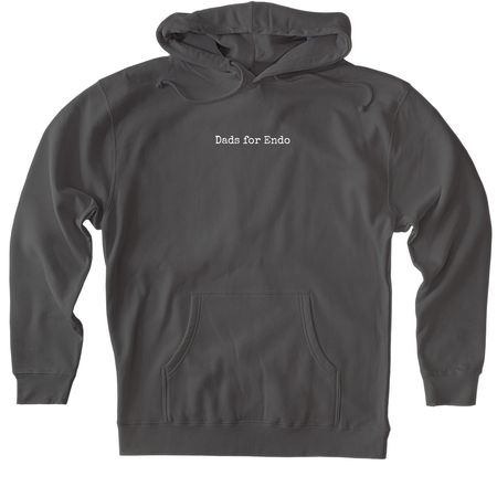 Dads for Endo: Stand Up for the Ones We Love, a Charcoal Heavyweight Pullover Hoodie