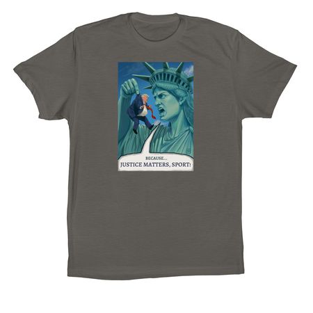 JUSTICE MATTERS, SPORT!, a Asphalt Premium Cotton Tee