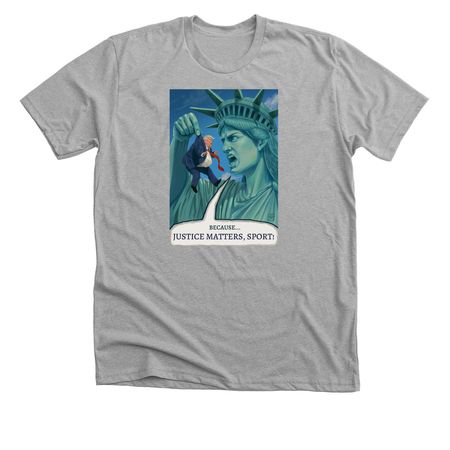 JUSTICE MATTERS, SPORT!, a Athletic Heather Premium Unisex Tee