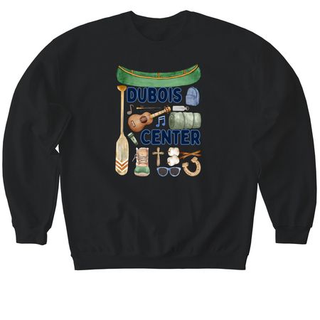 Canoes & Guitars Crewnecks & Hoodies, a Black Softstyle Crewneck Sweatshirt