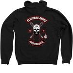 SBA Supporter, a Black Zip Up Hoodie (back-view)