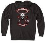 SBA Supporter, a Black Heavyweight Zip Up Hoodie (back-view)