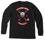 SBA Supporter, a Solid Black Blend Premium Long Sleeve Tee (back-view)