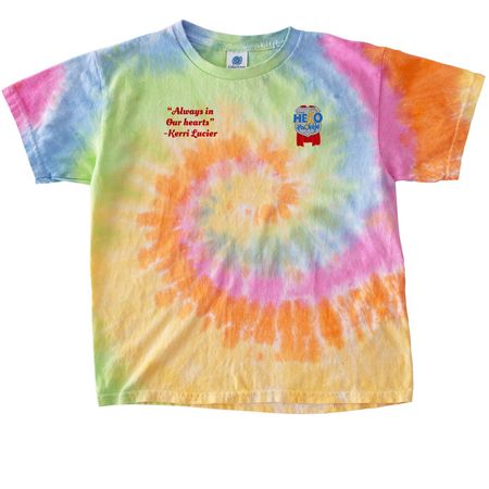 In loving memory of Kerri Lucier, a Eternity Youth Tie Dye Tee