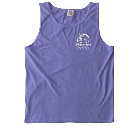 Oahu SPCA Hearts- The Cool Colors, a Violet Comfort Colors Tank Top