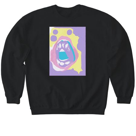 Thicc Lips, a Black Softstyle Crewneck Sweatshirt