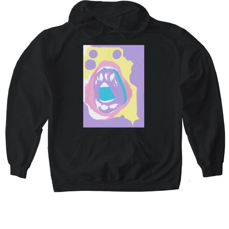 Thicc Lips, a Black Gildan Softstyle Pullover Hoodie