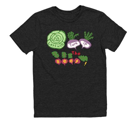 Lettuce Turnip the Beet Redux, a Space Black Allmade Youth Eco Triblend Tee
