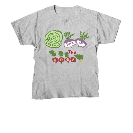 Lettuce Turnip the Beet Redux, a Sport Grey Youth Unisex Tee