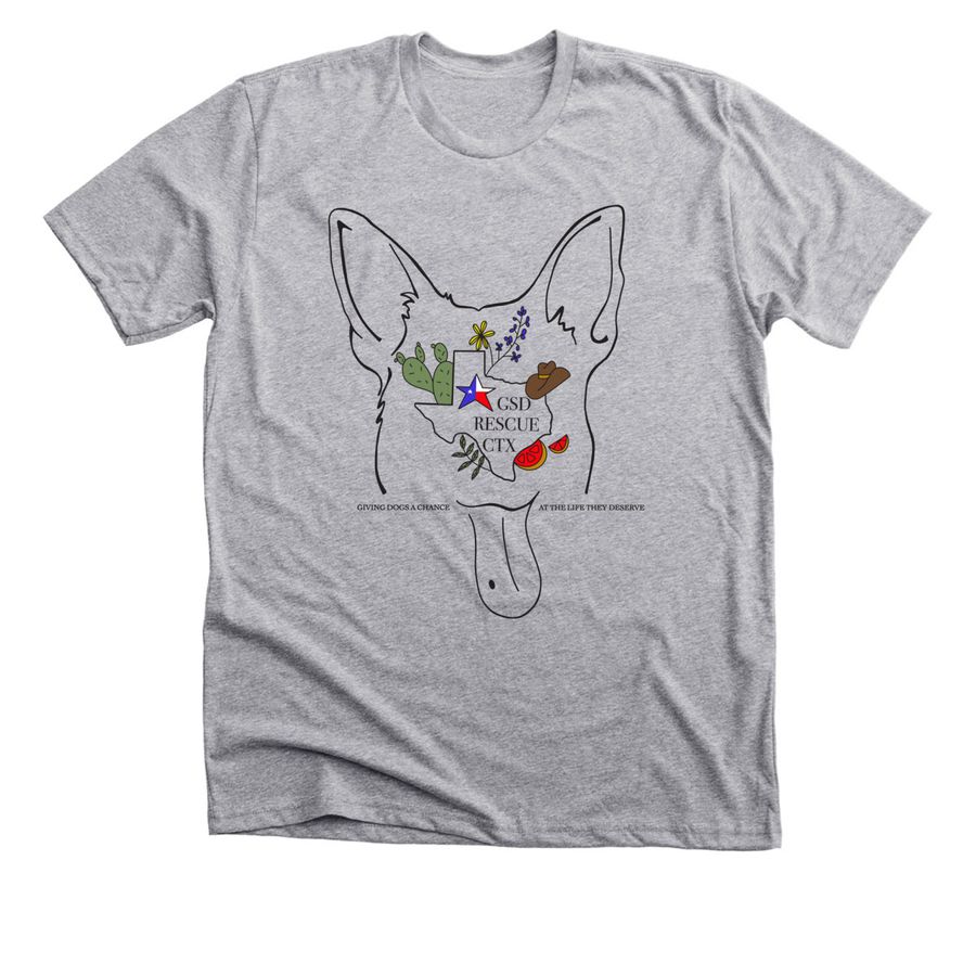 www.gsdrescuectx.com, a Athletic Heather Premium Unisex Tee