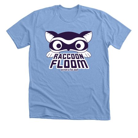 Raccoon Floom - Logo, a Heather Carolina Blue Premium Unisex Tee