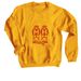 Matching Half Owls Sweatshirt, a Gold Crewneck Sweatshirt