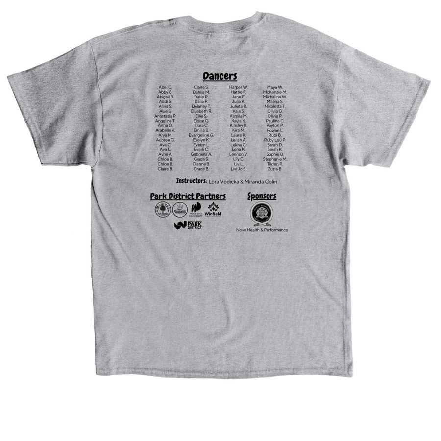 'Under the Sea' Recital T-Shirt, a Sport Grey Classic Unisex Tee (back-view)