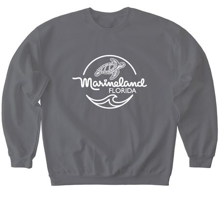 Marineland Florida - Sea Turtle, a Charcoal Softstyle Crewneck Sweatshirt