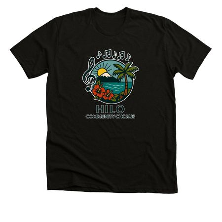Hilo Community Chorus Shirts, a Solid Black Blend Premium Unisex Tee