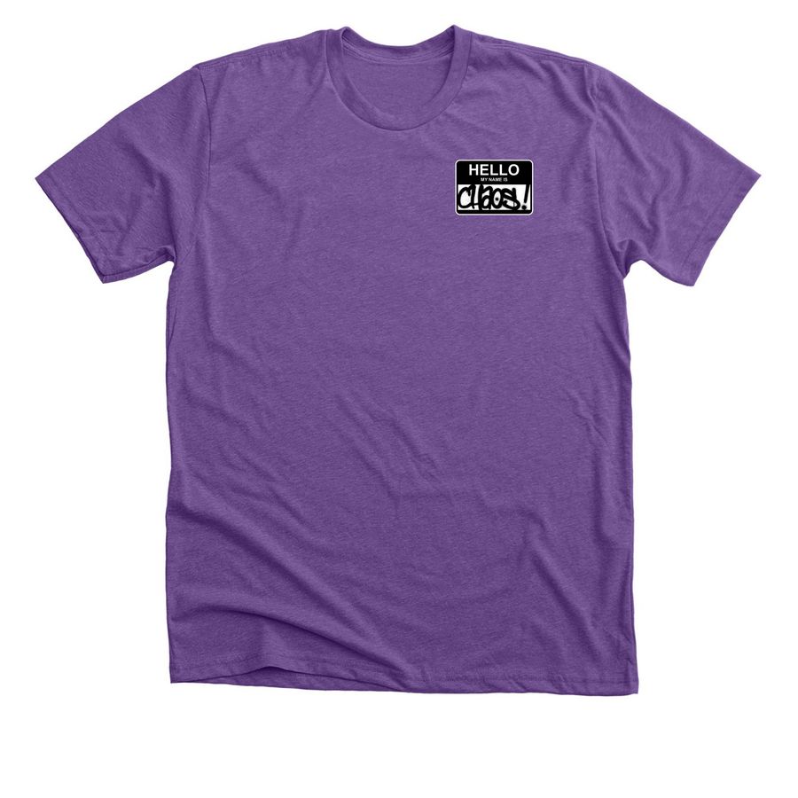 MY NAME IS: DROPOUT, a Heather Team Purple Premium Unisex Tee