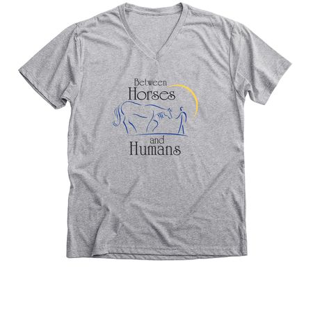 Life Lessons from Horses, a Athletic Heather Premium V-Neck Tee