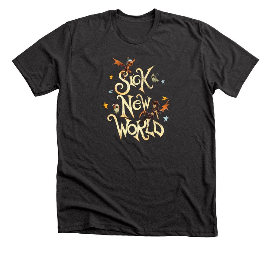 Sick New World Merch 2026, a Dark Grey Heather Premium Unisex Tee