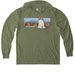 Go Wild for Red Tailed Hawks, a Olive You Green Allmade Eco Triblend Hoodie Tee