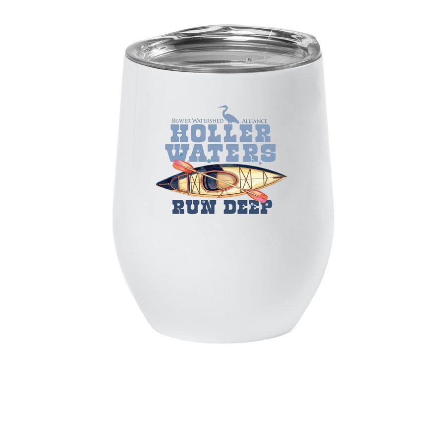 The Paddler, a White Insulated Wine Cup